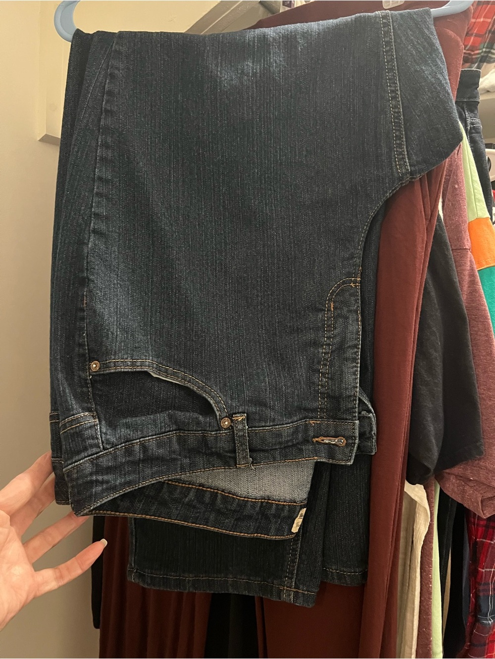 Just My Size Women's Dark Blue Straight Leg Jeans